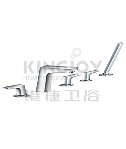 (KJ802S000) 5-hole bath/shower mixer deck-mounted