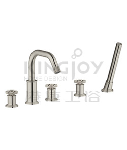 (KJ826S000 Brushed Nickel PVD (2)) 5-hole bath/shower mixer deck-mounted