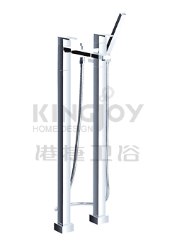 (KJ806M002) Two-handle deck bath/shower mixer floor-mounted