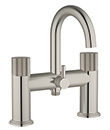 Two-handle bath/shower mixer deck-mounted